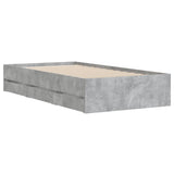 Bed Frame with Drawers without Mattress Concrete Grey 100x200 cm 3207290
