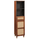 Bathroom Cabinet 5 pcs Brown and Black Solid Mango Wood 3310174