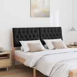 Upholstered Headboard Black 140 cm Solid Pine Wood 879341