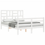 Bed Frame without Mattress White 120x200 cm Solid Wood 3194892