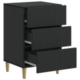 Bedside Cabinet Black 43 x 41 x 66.5 cm Engineered Wood 894556