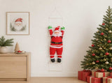Hanging Santa Claus on Ladder Red 30 x 15 x 170 cm Polyester 42050784