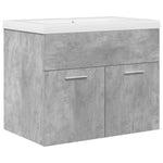 ZNTS Bathroom Sink Cabinet with Built-in Basin and Faucet Concrete Grey 3324889