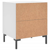 Bedside Cabinet White 40x35x47.5 cm Engineered Wood 827308