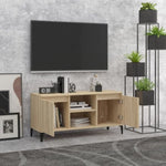 TV Cabinet with Metal Legs Sonoma Oak 103.5x35x50 cm 805971