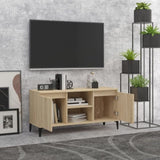 TV Cabinet with Metal Legs Sonoma Oak 103.5x35x50 cm 805971