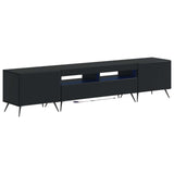 5 Piece LED TV Cabinet Black Engineered Wood 3416918