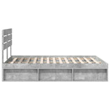 Bed Frame with Headboard Concerte 160 x 200 cm Solid Pine Wood 3411394