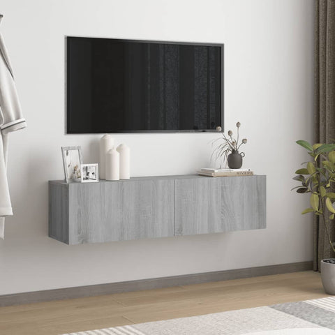 ZNTS TV Wall Cabinet Grey Sonoma 120x30x30 cm Engineered Wood 815100