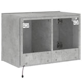 TV Wall Cabinet with LED Lights Concrete Grey 60x35x41 cm 837308