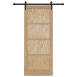 Sliding Door ORKDAL Natural 86 x 211 cm Solid Pine Wood 3445601