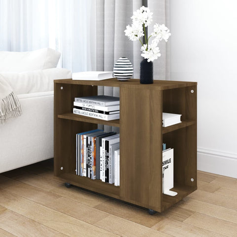 ZNTS Side Table Brown Oak 70x35x55 cm Engineered Wood 815107