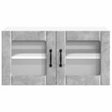 Wall Glass Cabinet LUCCA Concrete Grey 80 x 31 x 40 cm 884948