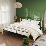 Bed Frame without Mattress Black Metal 200x200 cm 324889