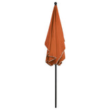 Garden Parasol with Pole 210x140 cm Terracotta 315548