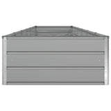 Planter Light Grey 580 x 100 x 45 cm Galvanised Steel 42018175