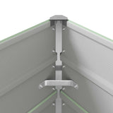 Planter Pastel Green 195 x 100 x 45 cm Galvanised Steel 42018271