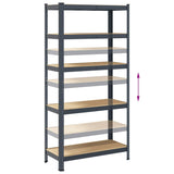 5-Layer Storage Shelves 2 pcs Anthracite Steel&Engineered Wood 4016952
