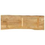 Table Top 140x40x3.8 cm Live Edge Solid Wood Mango 370735