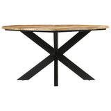 Dining Table 150x76 cm Solid Rough Wood Mango 351710