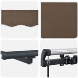 Retractable Awning Taupe 400 x 350 cm Fabric and Aluminium 3426134