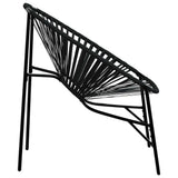 Garden Chair Set 3 pcs Black Poly Rattan 4009292