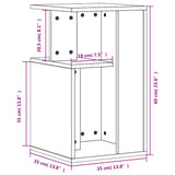 Side Table Sonoma Oak 35x35x60 cm Engineered Wood 840739