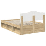 Bed Frame with Headboard Sonoma 120 x 190 cm Solid Pine Wood 3412927
