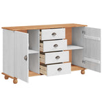 Sideboard ASKIM White 133.5 x 40 x 79 cm Solid pine wood 4105432