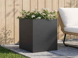 Garden Planter Black 40 x 40 x 75 cm Cold-rolled Steel 8005372
