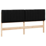 Upholstered Headboard Brown and Black 180 cm Solid Pine Wood 880165