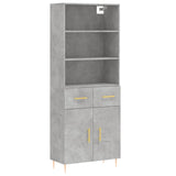 Highboard Concrete Grey 69.5x34x180 cm Engineered Wood 3200509