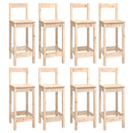 9 Piece Bar Set Solid Wood Pine 3124722