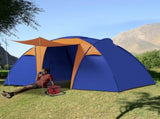 Camping Tent with 2 Bedroom, Living Area and Porch, 4-6 Man Large Tunnel Tent, 2000mm Waterproof, T3398P349003