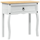 Console table with Drawer White 73 x 35 x 73 cm Solid Pine Wood 42024944