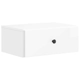 Wall-Mounted Bedside Cabinet High Gloss White 49 x 34.5 x 20 cm 899133