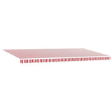 Retractable Awning Red and White 600 x 300 cm 3331605