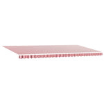 Retractable Awning Manual Red and white 600 x 300 cm Fabric 3331610