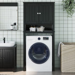 Washing Machine Cabinet BERG Black 76x27x164.5 cm Solid Wood 358557