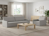 Sofa Set 2 pcs Cloud Grey Fabric 3433175