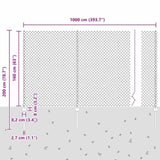 Fence and Post Green 1.6 x 10 m Steel 3336236
