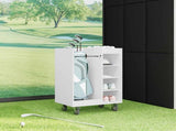 Golf Cabinet with Wheel Plain White 65 x 45 x 98 cm 899447