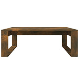 Coffee Table Smoked Oak 100x100x35 cm Engineered Wood 815999