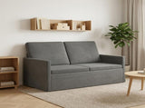 2 Seater Sofa Dark Grey 130 x 81 x 82 cm Corduroy Fabric 42041068