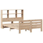 ZNTS Bed Frame without Mattress 120x190 cm Small Double Solid Wood Pine 3309944