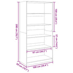 Wardrobe Brown Oak 100x50x200 cm Engineered Wood 3307735