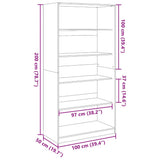 Wardrobe Old Wood 100x50x200 cm Engineered Wood 3307736