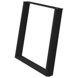 Dining Table Legs U-Shaped 2 pcs Black 100x cm Steel 4012804