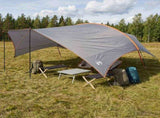 Camping Tarp Water-resistant Grey and Orange 695 x 580 x 200 cm 42028597