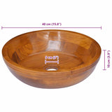 Basin Solid Teak Wood 40x10 cm 326160